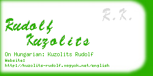 rudolf kuzolits business card